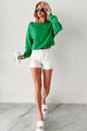 Breezy Bubble One Shoulder Sweatshirt (Kelly Green) - NanaMacs