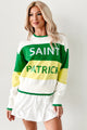 "Saint Patrick" Colorblock Sweater (Green) - NanaMacs