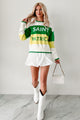 "Saint Patrick" Colorblock Sweater (Green) - NanaMacs