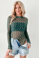 Lucky Lady NM Original Printed Mesh Bodysuit (Black/Green) - NanaMacs