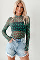 Lucky Lady NM Original Printed Mesh Bodysuit (Black/Green) - NanaMacs