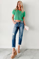 Justin Mid Rise Button Fly Judy Blue Boyfriend Jeans (Medium) - NanaMacs