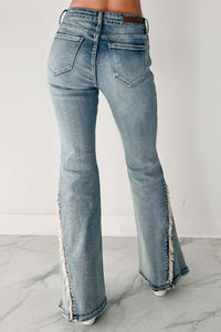 Estella Mid Rise Cello Flare Jeans (Tinted Light) - NanaMacs