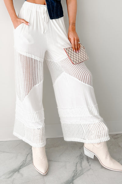 Barefoot Freedom POL Crochet Wide Leg Pants (White) - NanaMacs