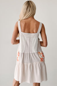 Lovingly Tease Patchwork Overall POL Dress (Almond) - NanaMacs