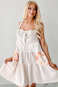 Lovingly Tease Patchwork Overall POL Dress (Almond) - NanaMacs