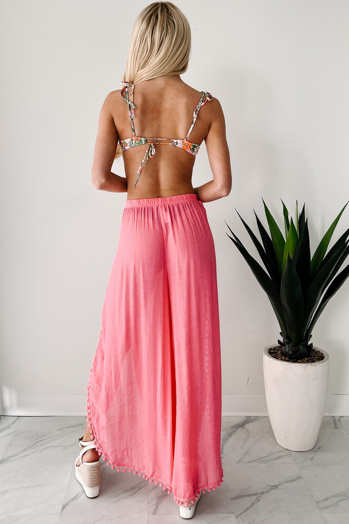Summer Kisses Flowy Tulip Hem Pants (Hot Pink) · NanaMacs