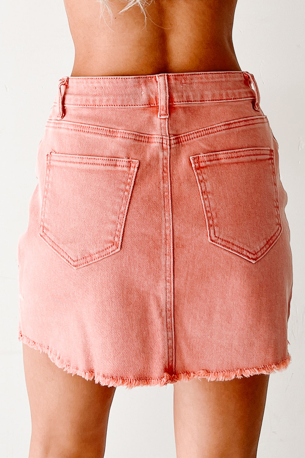 Feeling Social Zenana Denim Mini Skirt (Ash Pink) · NanaMacs — free download