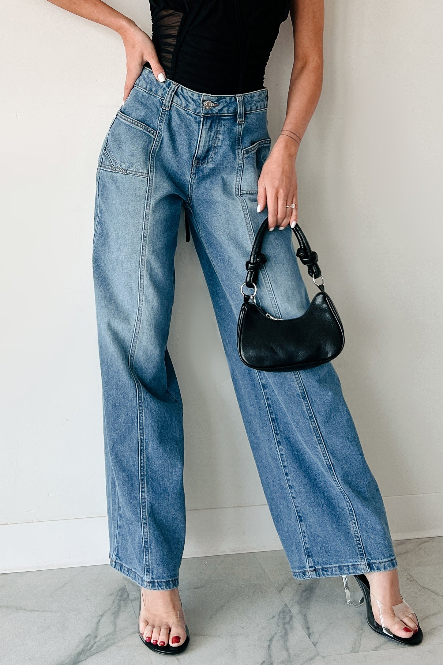 Ivana High Rise Wide Leg Almost Famous Jeans (Medium) · NanaMacs