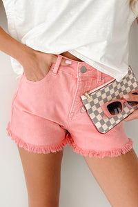 The Journey Continues High Rise Tummy Control Risen Shorts (Flamingo) - NanaMacs