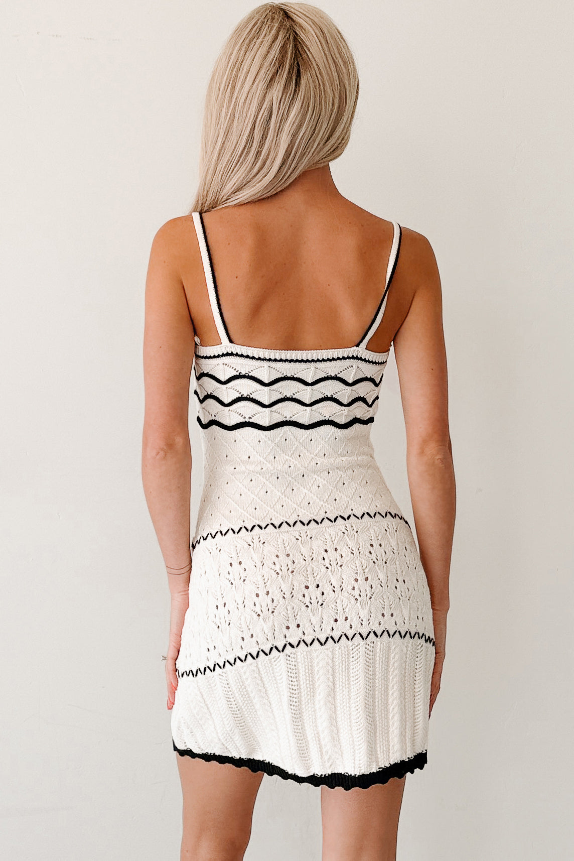 Cupid's Cloud Sleeveless Crochet Mini Dress (Cream) · NanaMacs