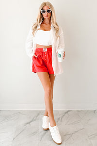 Deadline Hustle Long Sleeve Collared Top (White) - NanaMacs