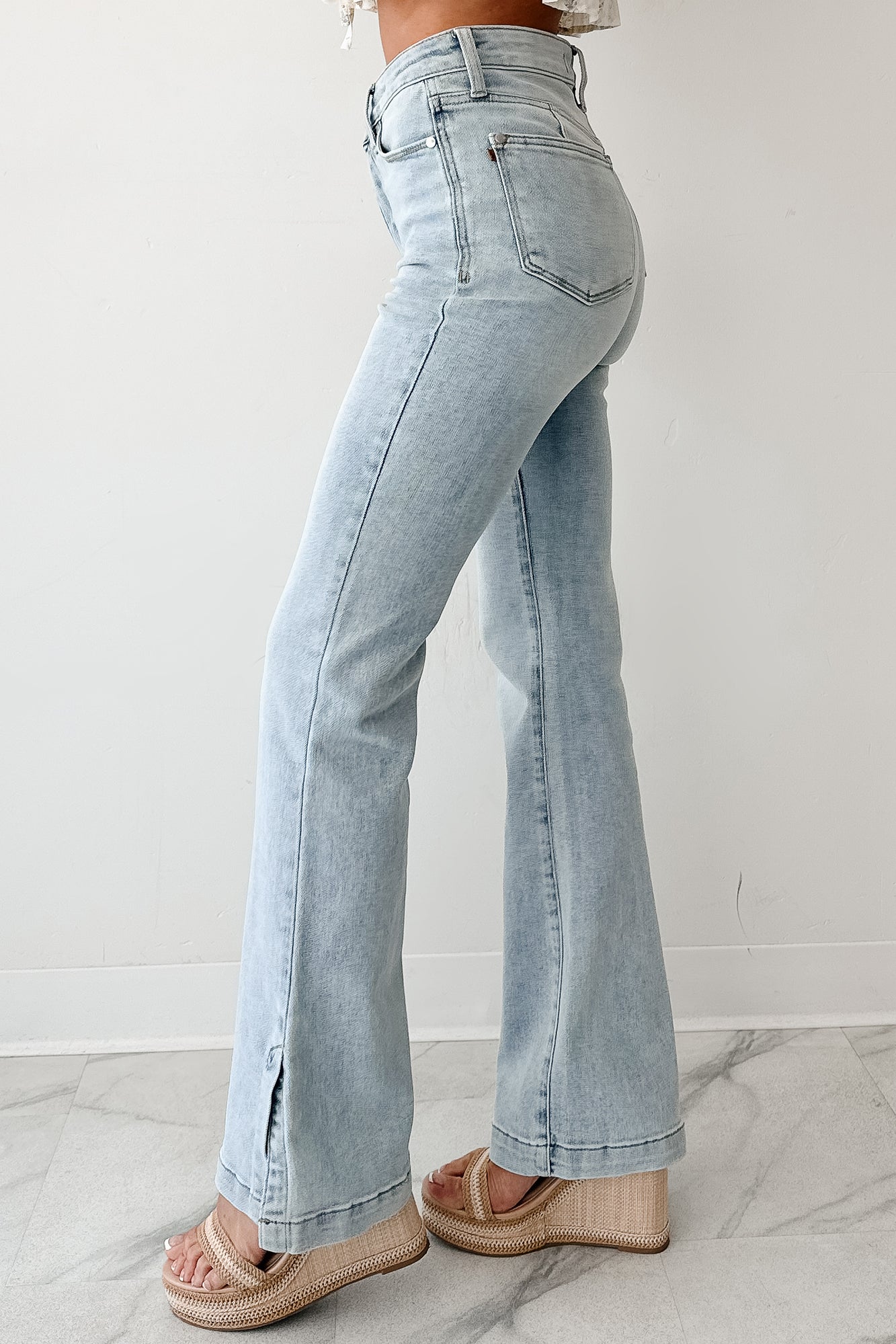 Brooke Tummy Control Bootcut Judy Blue Jeans (Light) - NanaMacs