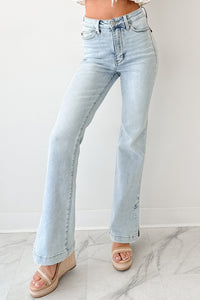 Brooke Tummy Control Bootcut Judy Blue Jeans (Light) - NanaMacs