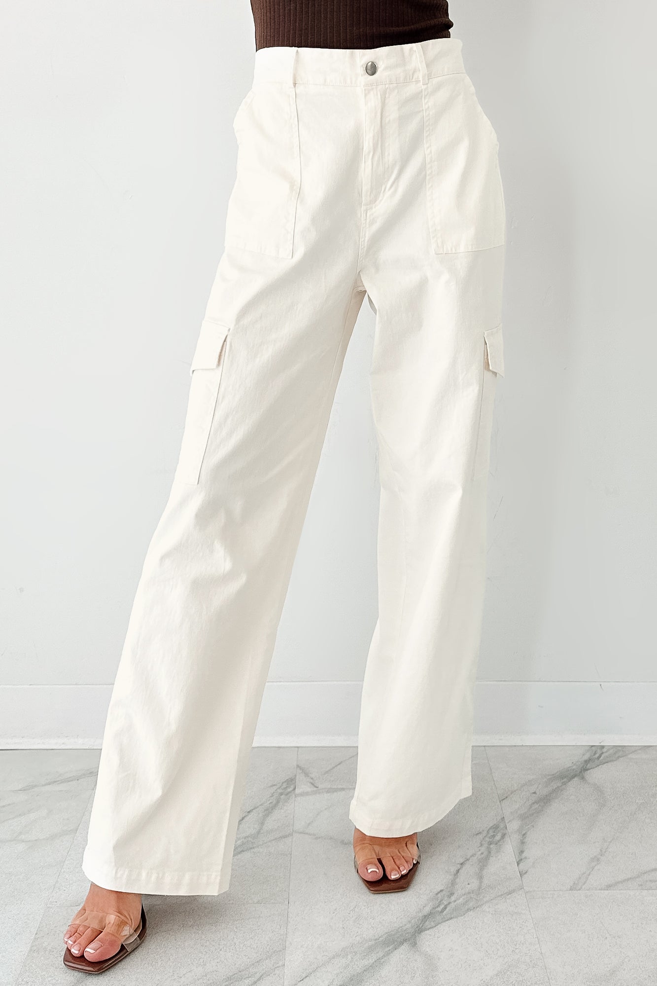 Cool People Only Cargo Pants (Off White) - NanaMacs
