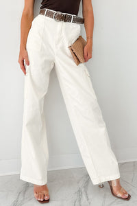 Cool People Only Cargo Pants (Off White) - NanaMacs