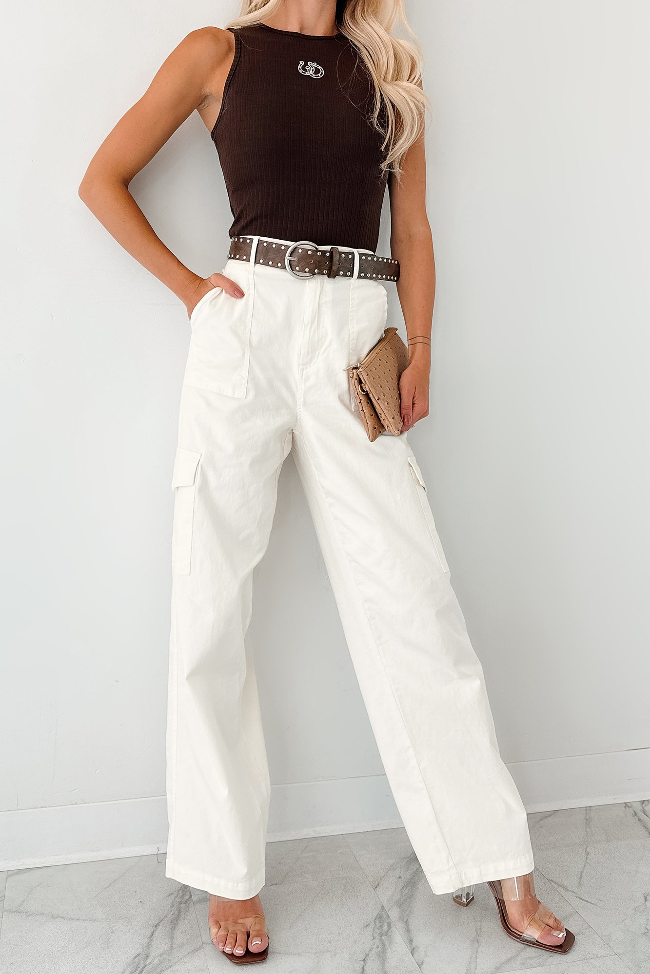 Cool People Only Cargo Pants (Off White) - NanaMacs