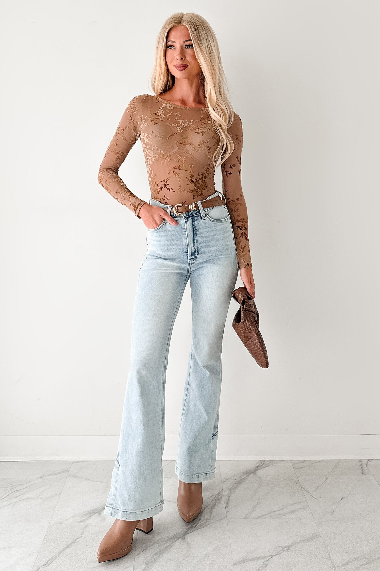 Brooke Tummy Control Bootcut Judy Blue Jeans (Light) - NanaMacs