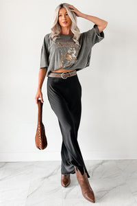 Chic Knows Best Textured Maxi Skirt (Black) - NanaMacs