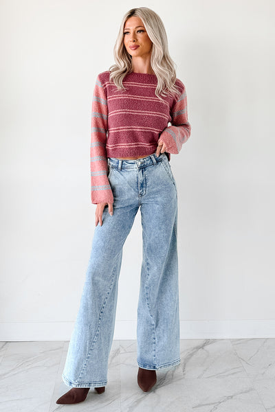 Beverly High Rise Judy Blue Wide Leg Jeans (Light) - NanaMacs