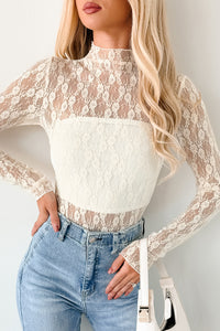 Gentle Spark Floral Lace Long Sleeve (Cream) - NanaMacs