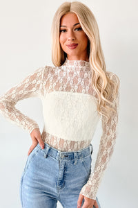 Gentle Spark Floral Lace Long Sleeve (Cream) - NanaMacs