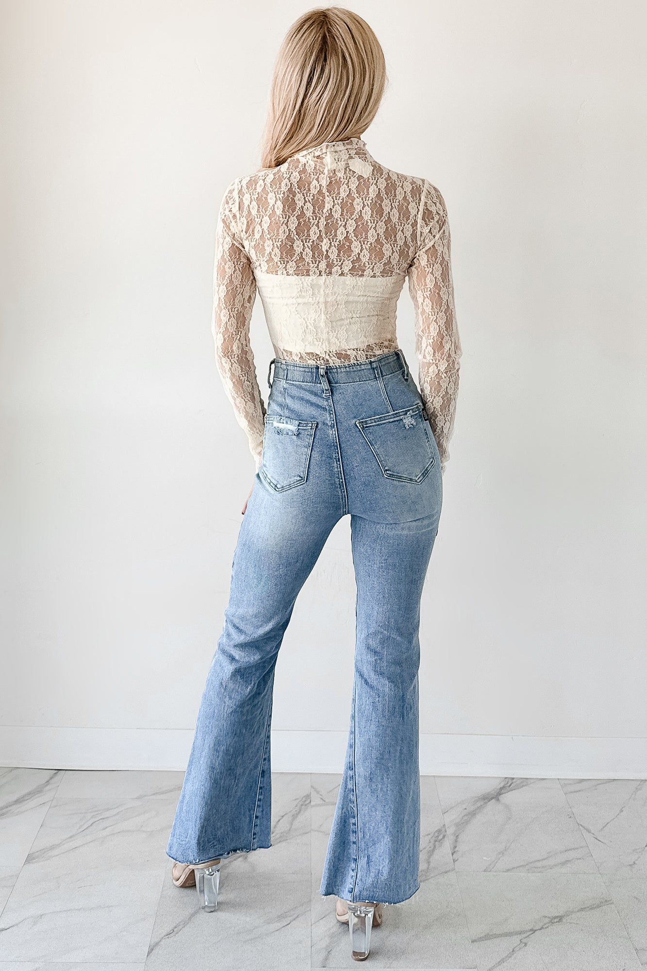 Gentle Spark Floral Lace Long Sleeve (Cream) - NanaMacs