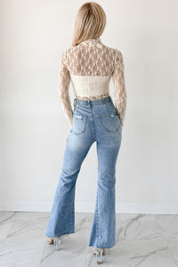 Gentle Spark Floral Lace Long Sleeve (Cream) - NanaMacs