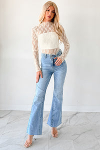 Gentle Spark Floral Lace Long Sleeve (Cream) - NanaMacs