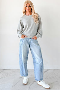 Call It A Day Classic Crewneck Sweatshirt (Grey) - NanaMacs