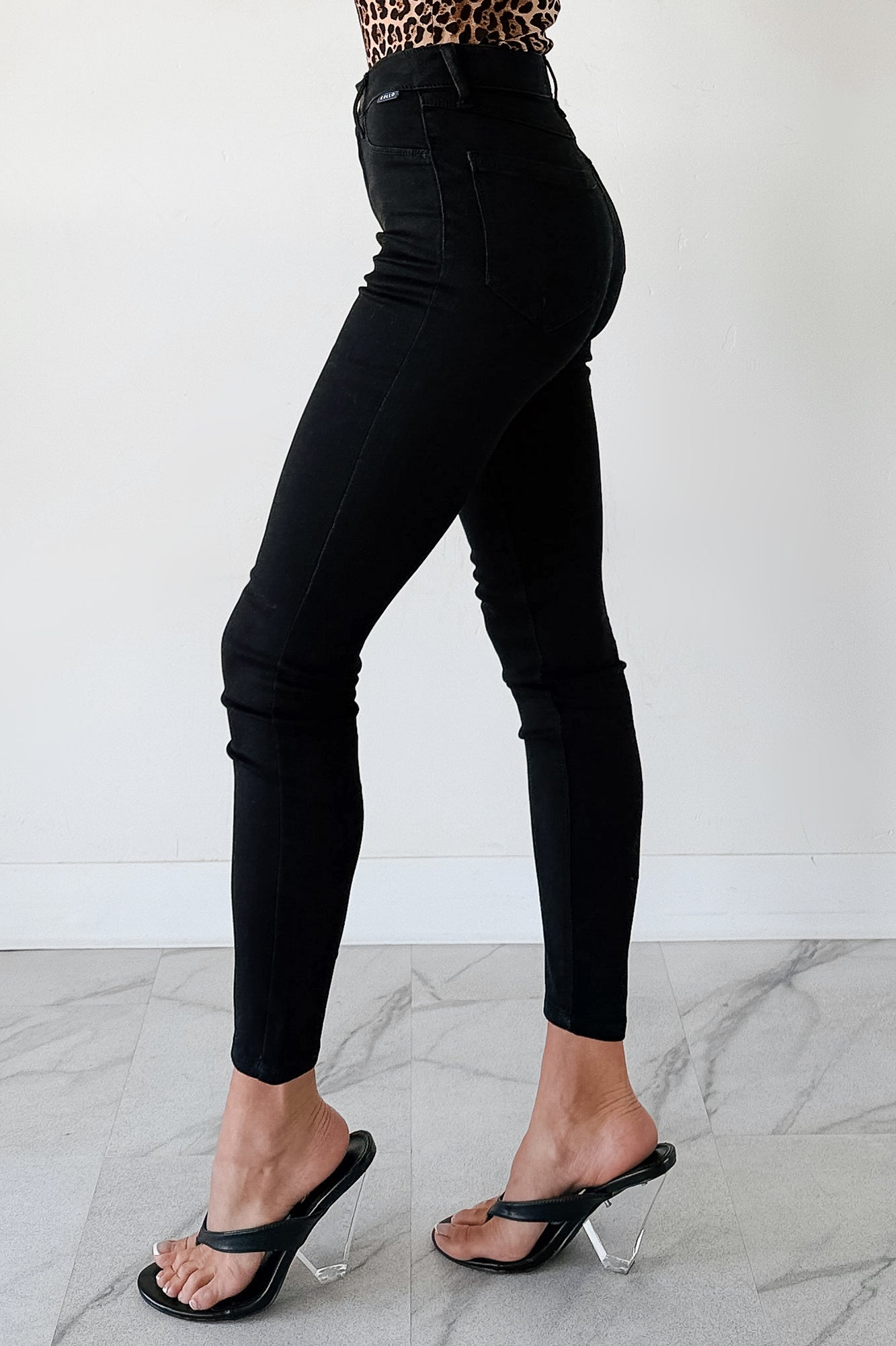 Rogue High Rise Super Skinny Cello Jeans (Black) - NanaMacs