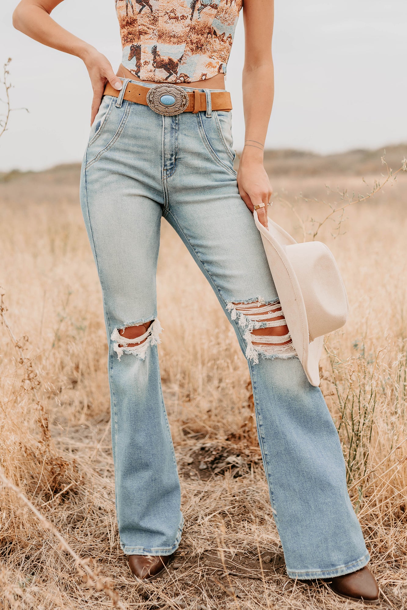 Laurie High Rise Flare Leg Cello Jeans (Medium) - NanaMacs