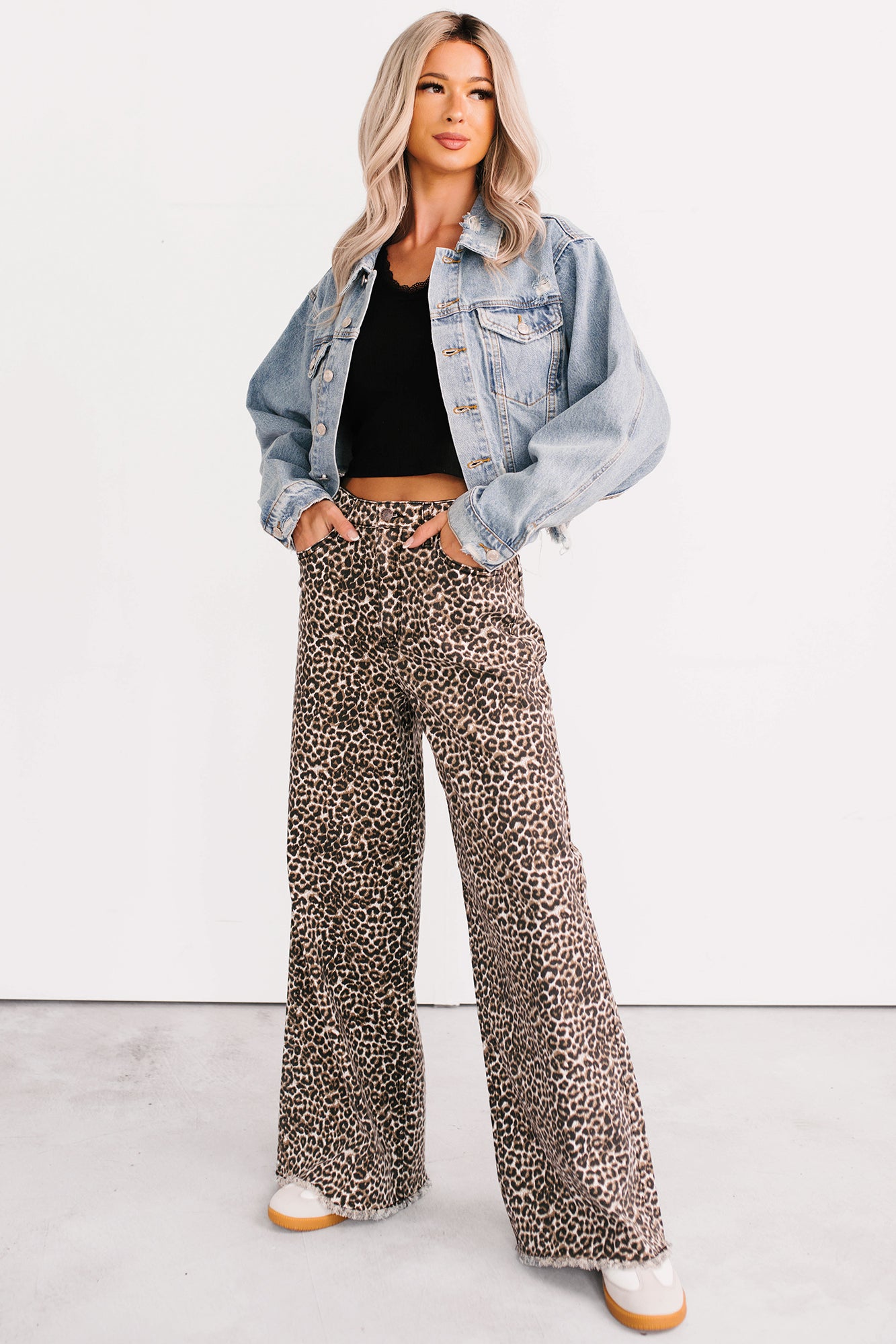 Standing Tall Signature 8 Distressed Denim Jacket (Medium Denim) - NanaMacs