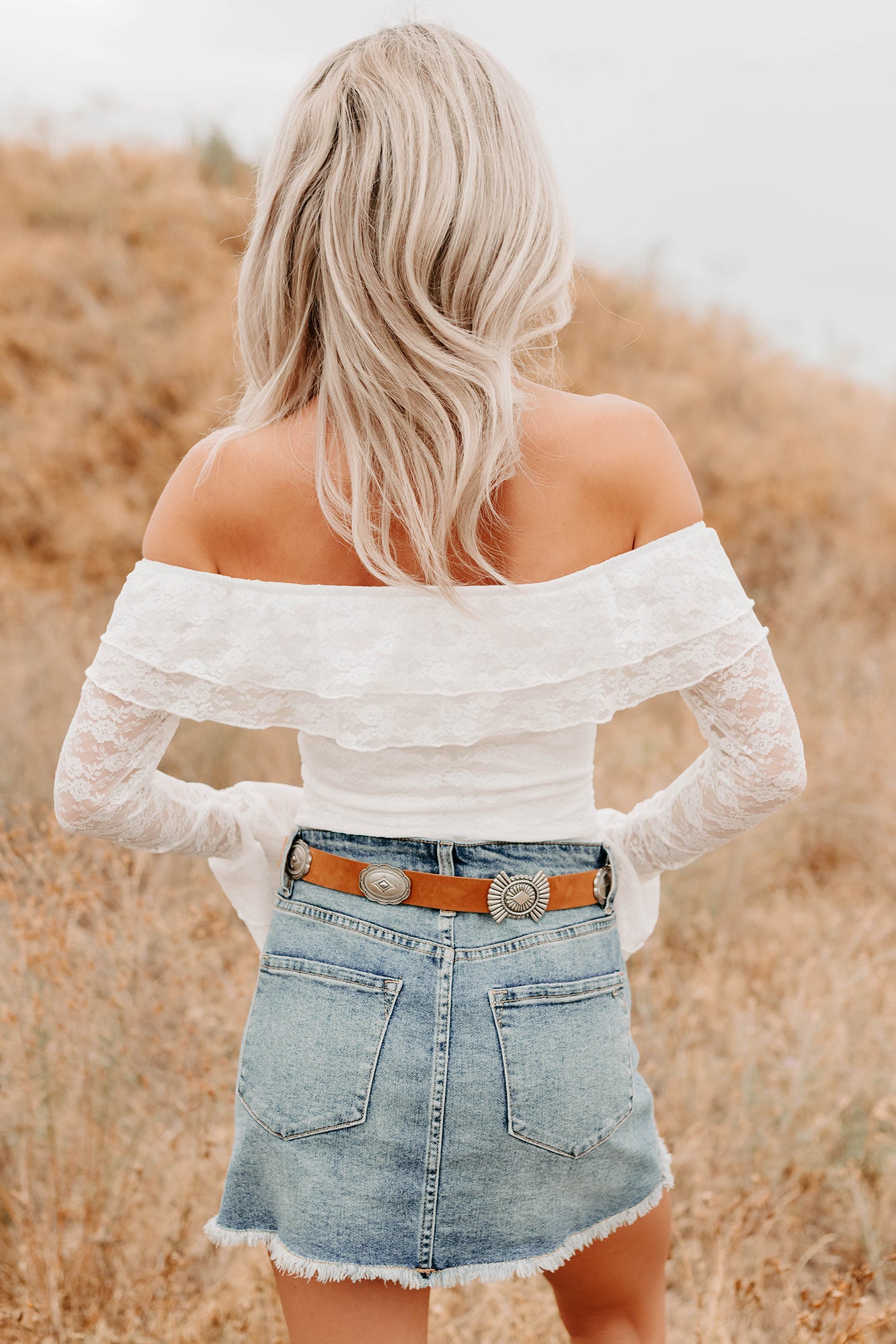 Throne Ready Off The Shoulder Lace Bodysuit (Ivory) - NanaMacs