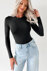 Always Refined Long Sleeve Bodysuit (Black) - NanaMacs