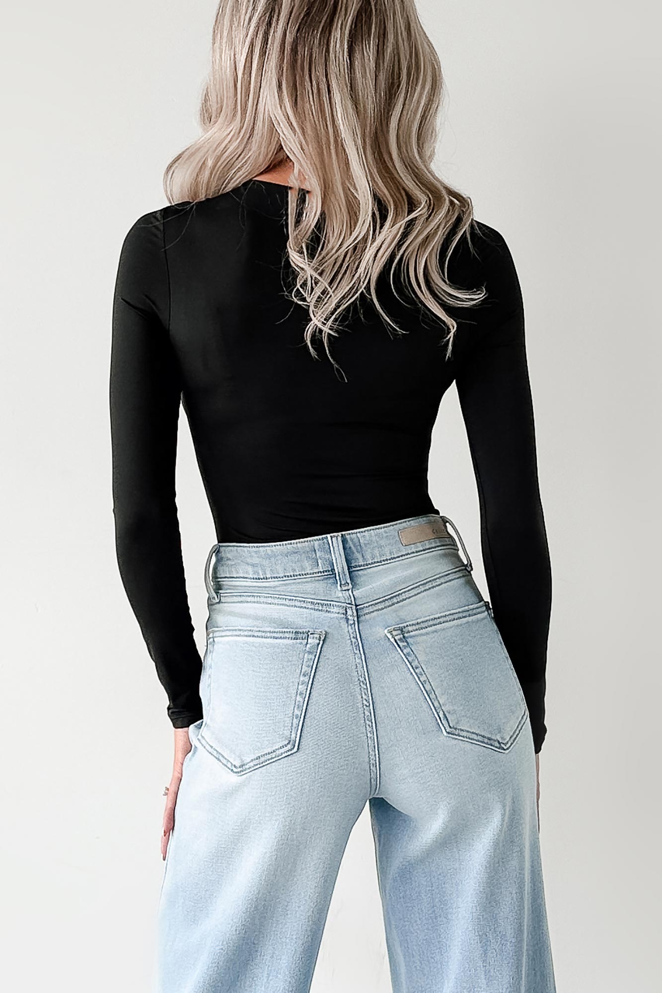 Always Refined Long Sleeve Bodysuit (Black) - NanaMacs