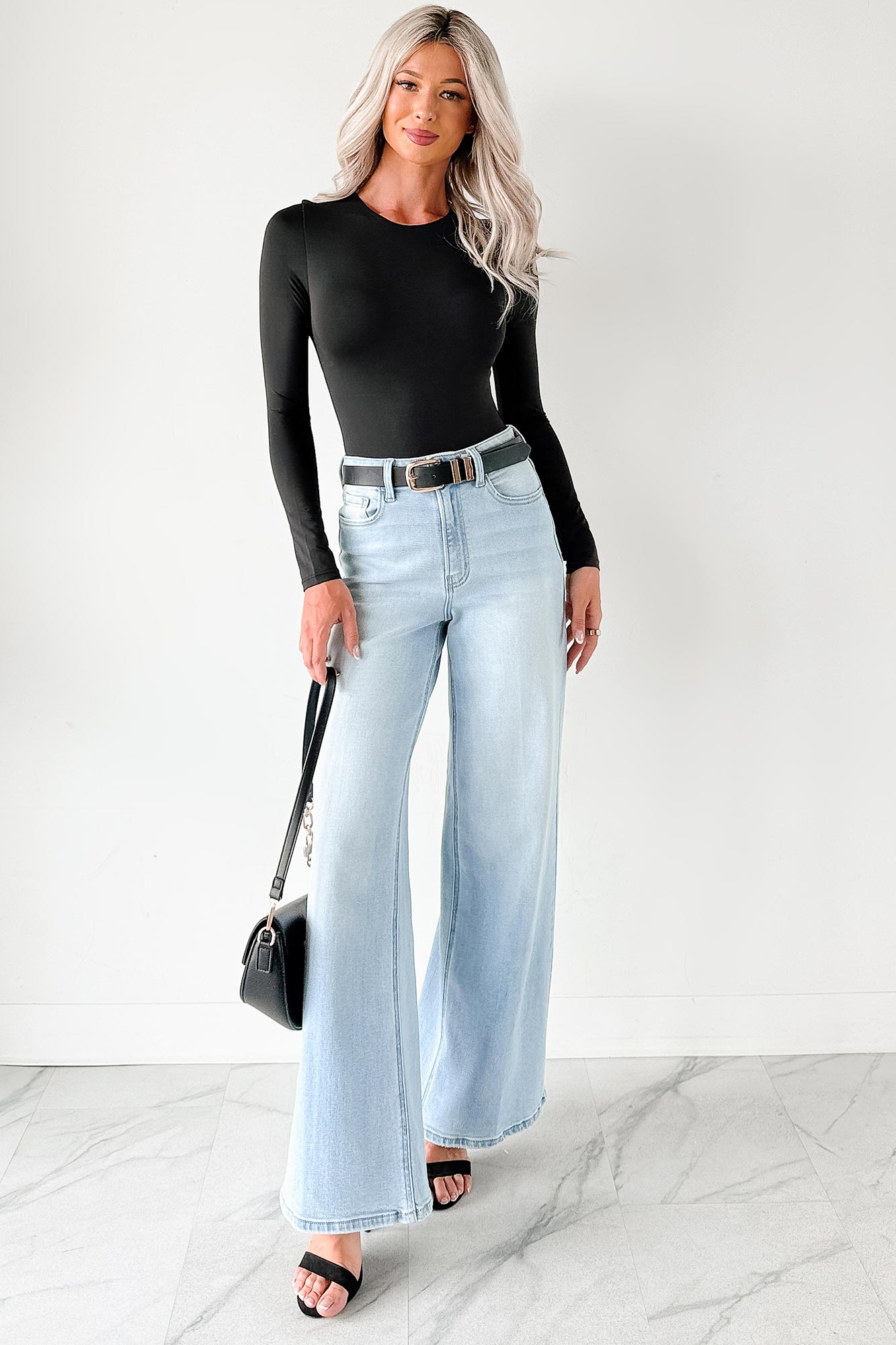 Always Refined Long Sleeve Bodysuit (Black) - NanaMacs