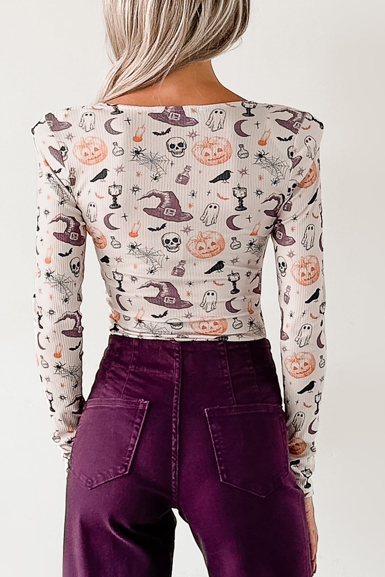 Witchful Thinking NM Original Padded V-Neck Bodysuit (Witchy Vibes) - NanaMacs