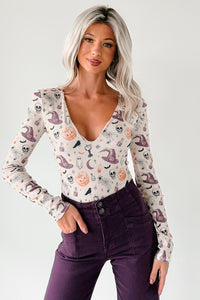 Witchful Thinking NM Original Padded V-Neck Bodysuit (Witchy Vibes) - NanaMacs