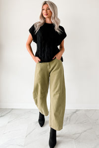 Don't Envy Me Cable Knit Sweater Vest (Black) - NanaMacs