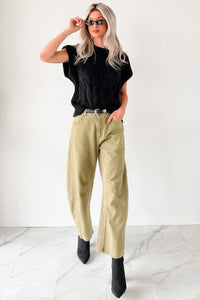 Don't Envy Me Cable Knit Sweater Vest (Black) - NanaMacs