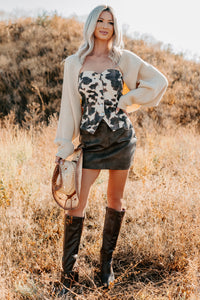 Moonlit Quiet Open Front Bolero Cardigan (Alpaca) - NanaMacs