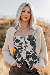 Moonlit Quiet Open Front Bolero Cardigan (Alpaca) - NanaMacs