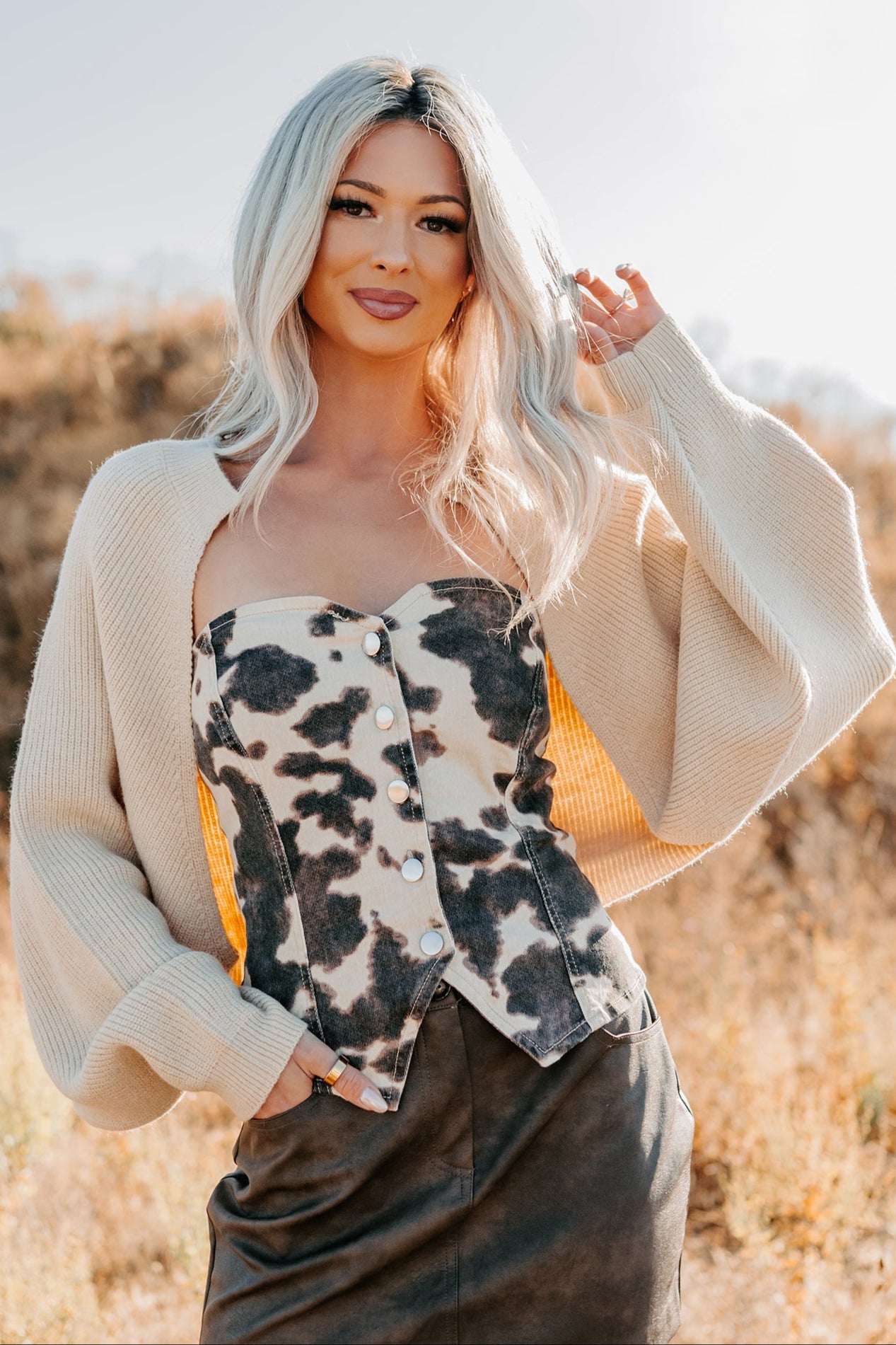 Moonlit Quiet Open Front Bolero Cardigan (Alpaca) · NanaMacs