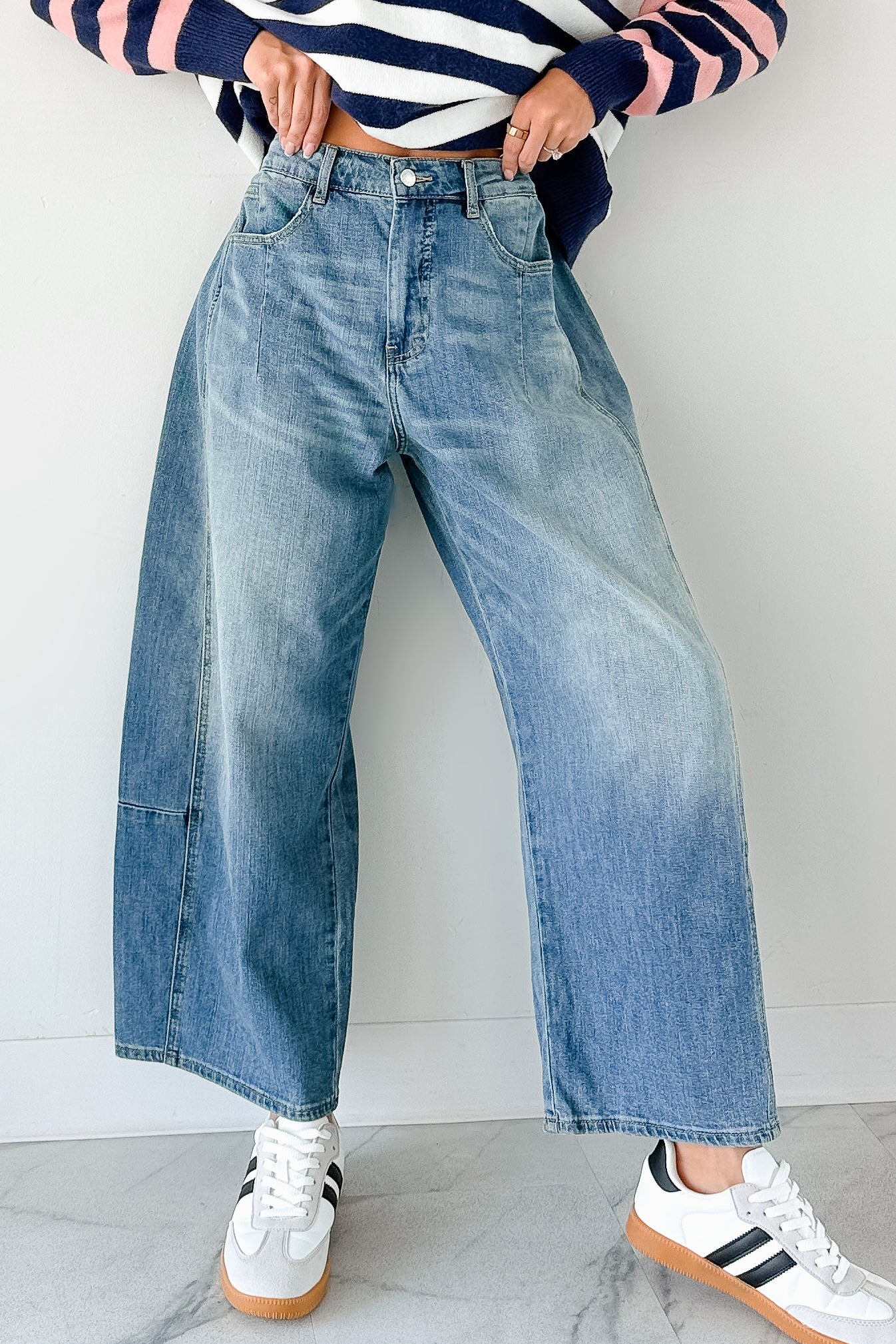 Frank High Rise Signature 8 Barrel Jeans (Medium) - NanaMacs