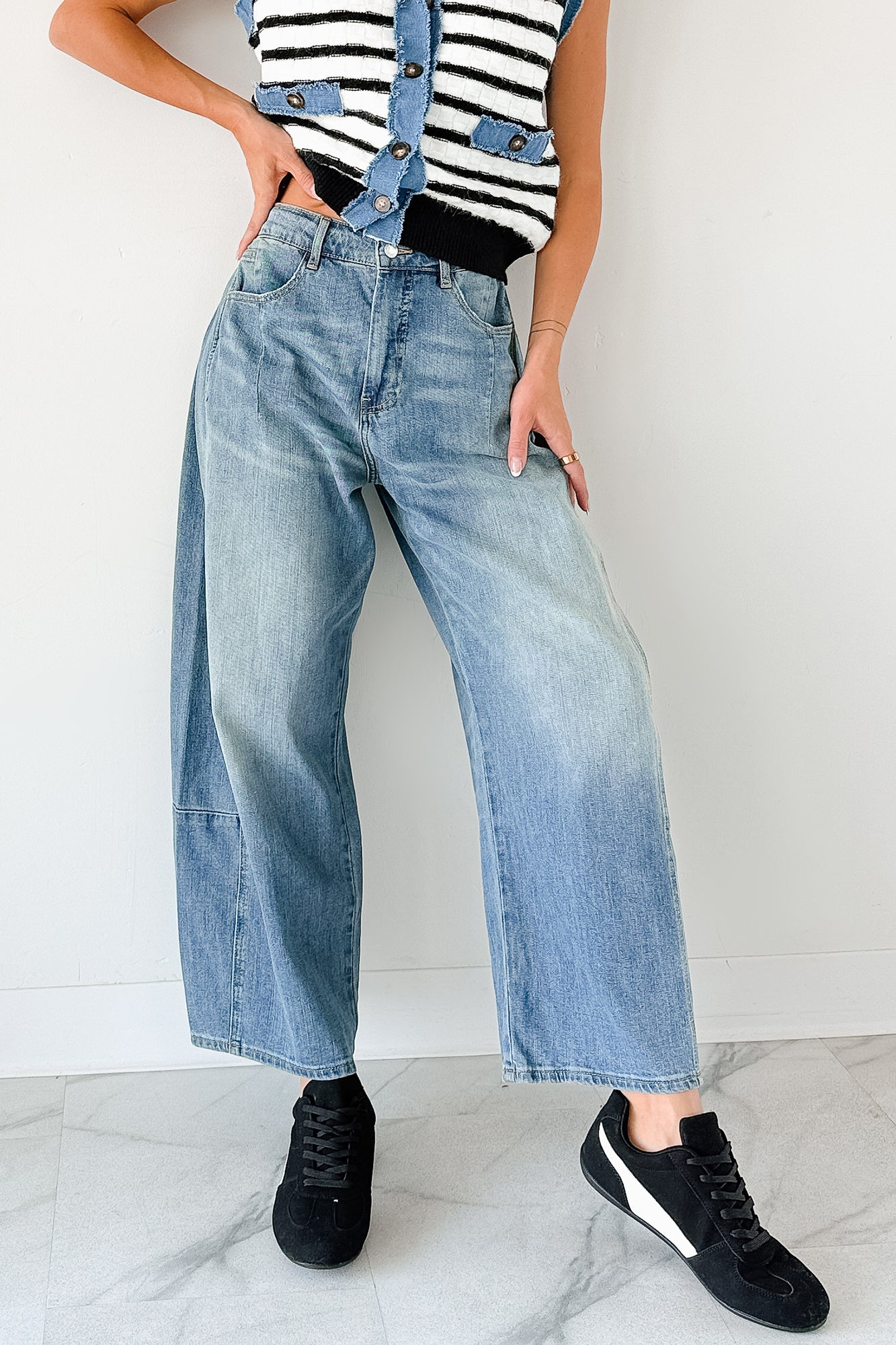 Frank High Rise Signature 8 Barrel Jeans (Medium) - NanaMacs