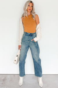 Everyday Escape Signature 8 Ribbed Tank Top (Camel) - NanaMacs