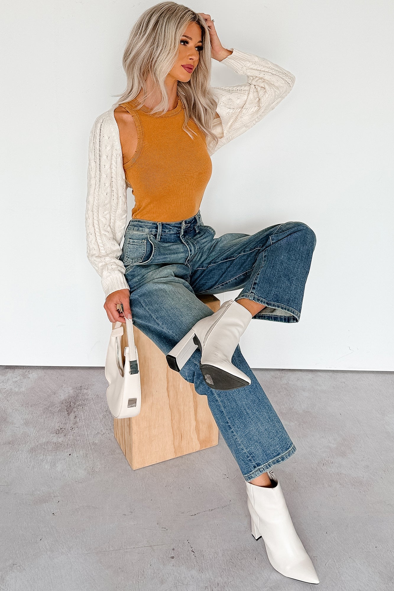 Everyday Escape Signature 8 Ribbed Tank Top (Camel) - NanaMacs