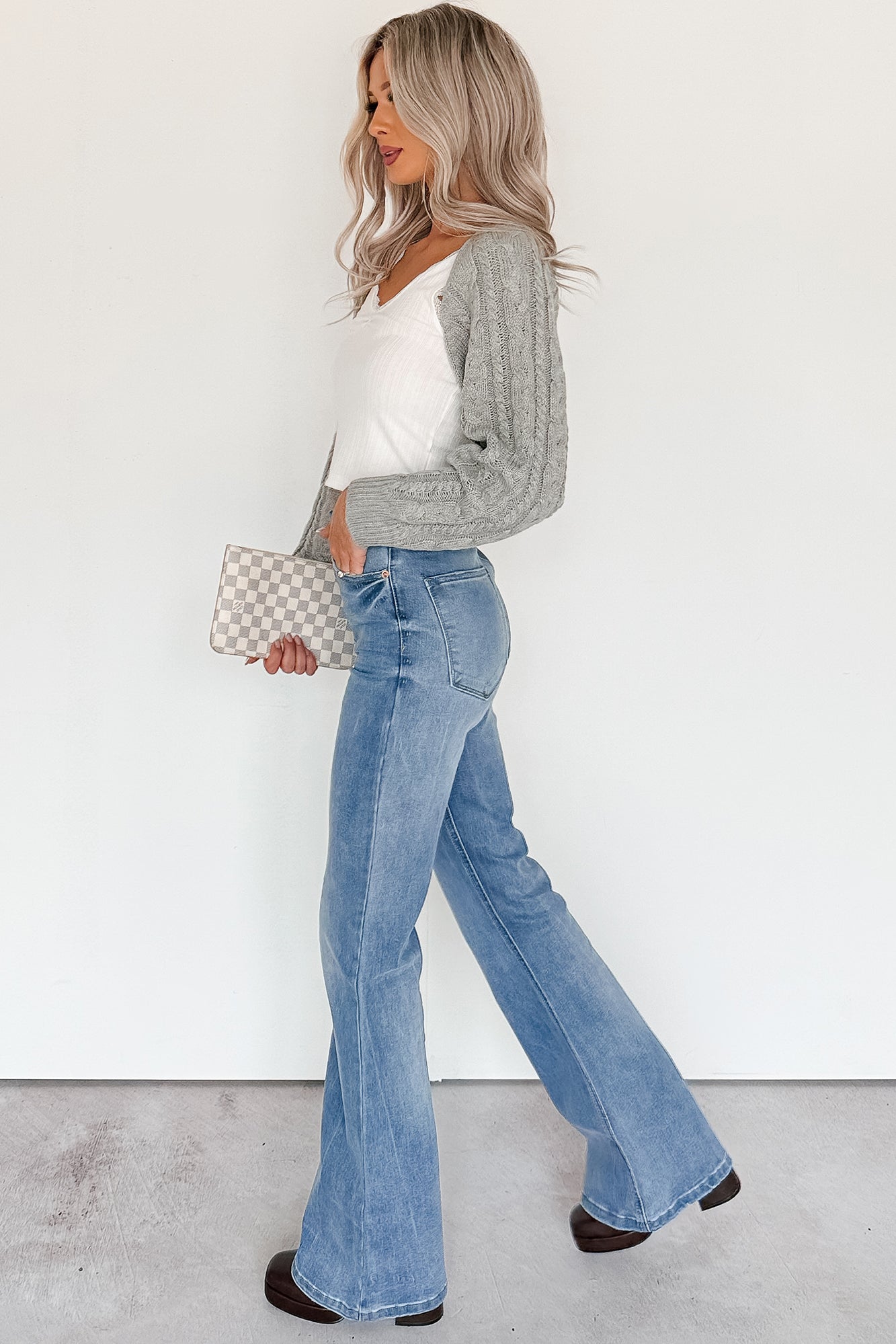 Lane Denim Signature 8 Flare Jeans (Medium Wash) - NanaMacs