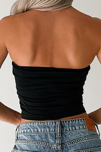 Everyday Magic Strapless Crop Top (Black) - NanaMacs